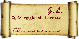 Györgyjakab Loretta névjegykártya